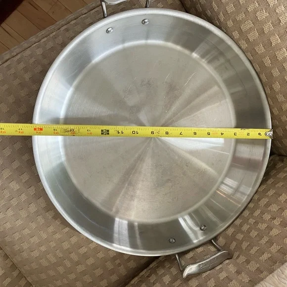 All-Clad 16.5 inch Stainless Steel 2-Handle Saute Pan/ Paella Pan - Picture 6 of 16